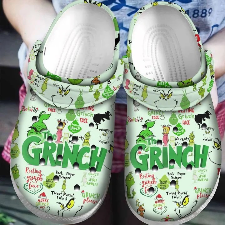 Crocs outfit - grinch pattern christmas crocs crocband clog shoes for men women - 795 Crocs Outfit