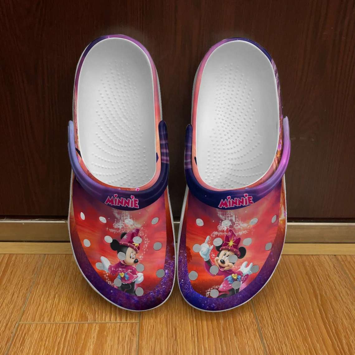 Crocs outfit - minnie mouse fantasia full print red purple disney graphic cartoon unisex crocs clogs crocband shoes - 1474 Crocs Outfit