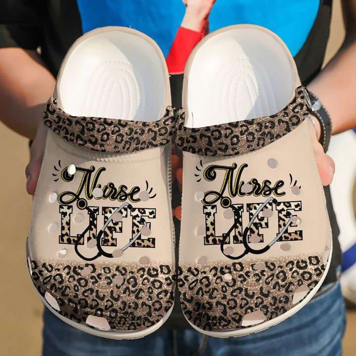 Crocs outfit - nurse nursing life leopard crocs crocband clog shoes for men women - 1553 Crocs Outfit