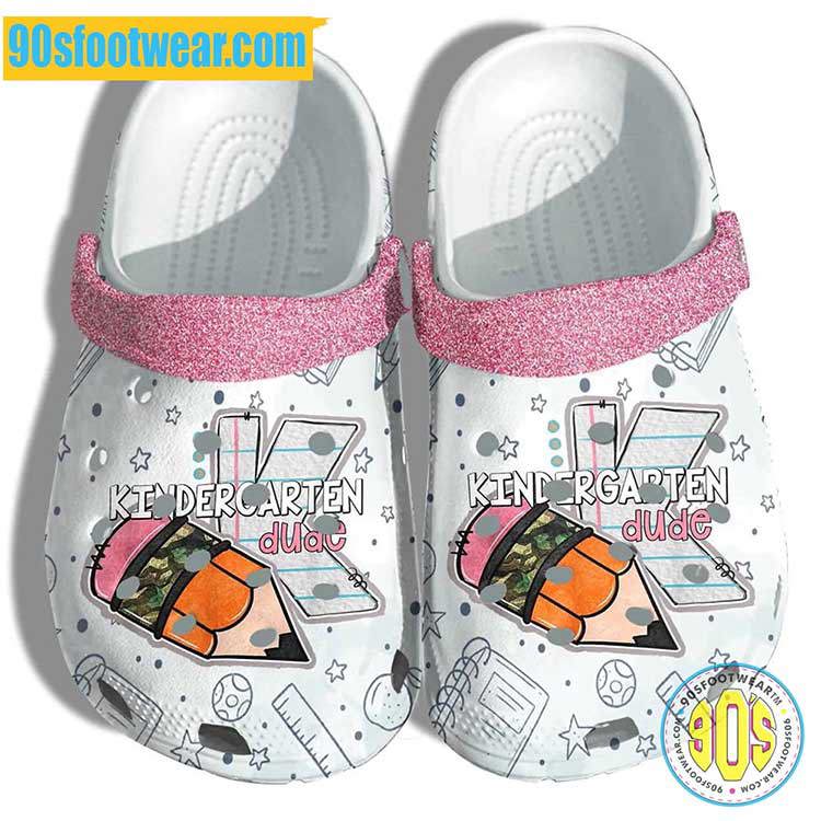 Crocs outfit - personalized crocs for teachers – kindergarten dude clogs - 1674 Crocs Outfit