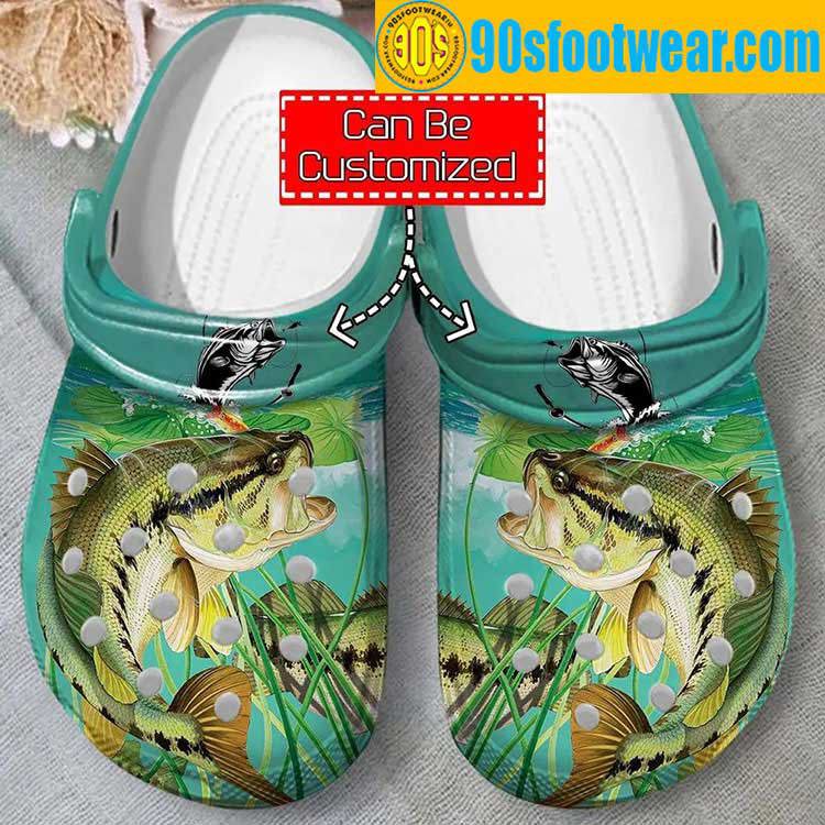 Crocs outfit - personalized fishing crocs – largemouth bass fishing custom classic clog - 1708 Crocs Outfit