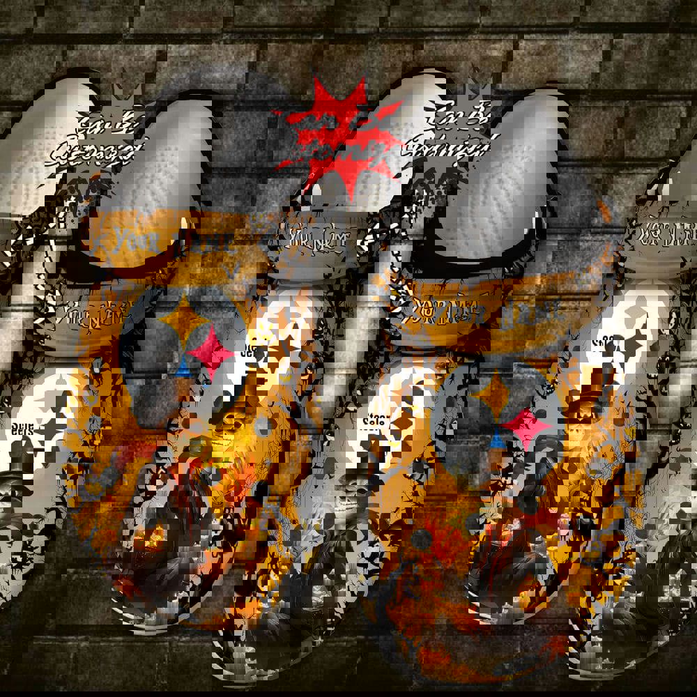 Crocs outfit - personalized pittsburgh steelers halloween light nightmare before christmas crocs clogs crocband shoes - 1807 Crocs Outfit