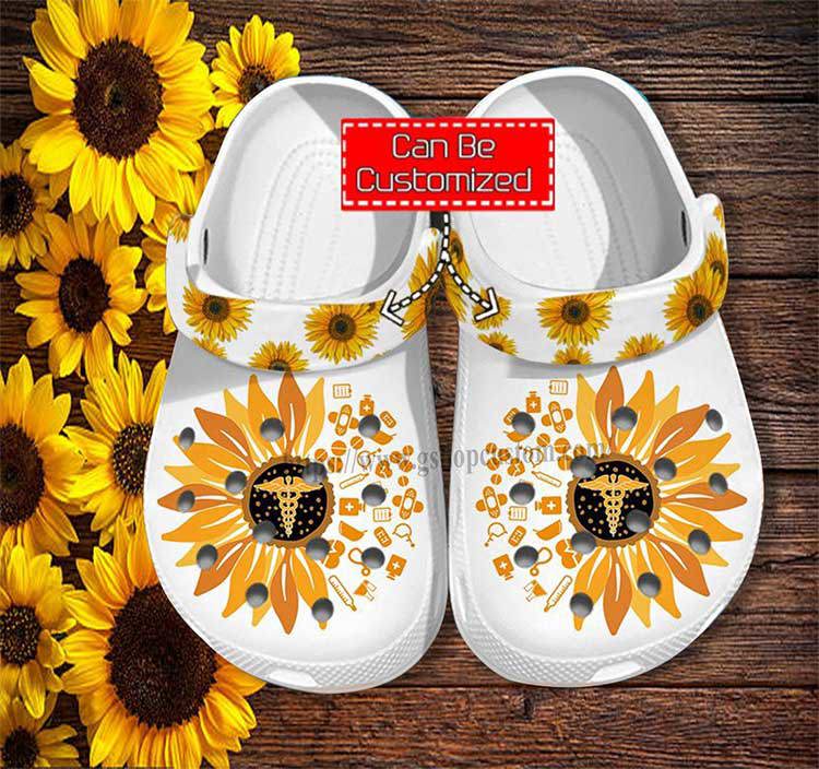 Crocs outfit - personalized sunflower nurse items crocs clogs shoes - 1846 Crocs Outfit