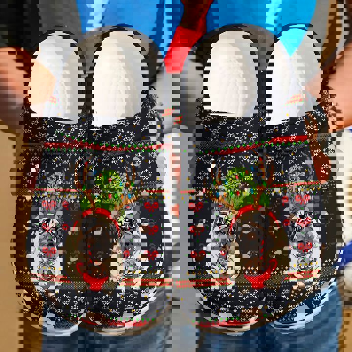 Crocs outfit - pug dog christmas ugly pattern crocs crocband clog shoes for men women - 1946 Crocs Outfit
