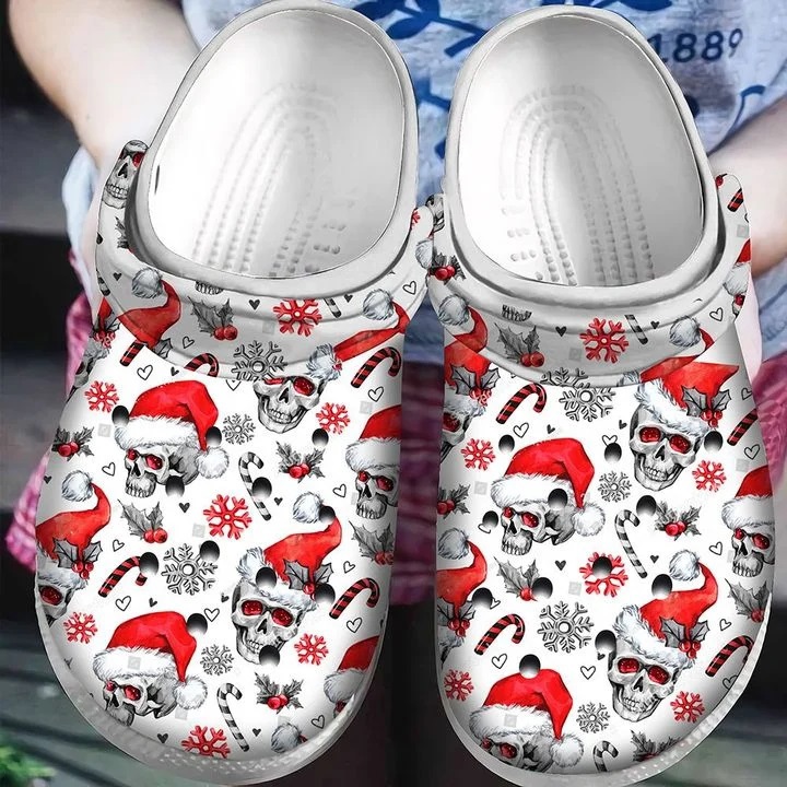 Crocs outfit - santa skull christmas pattern crocs crocband clog shoes for men women - 1992 Crocs Outfit