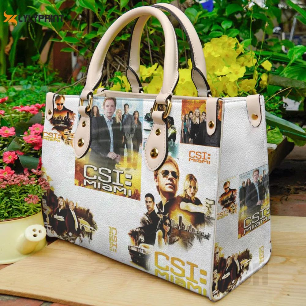 Csi miami leather bag for women gift 1704 Women Leather Hand Bag