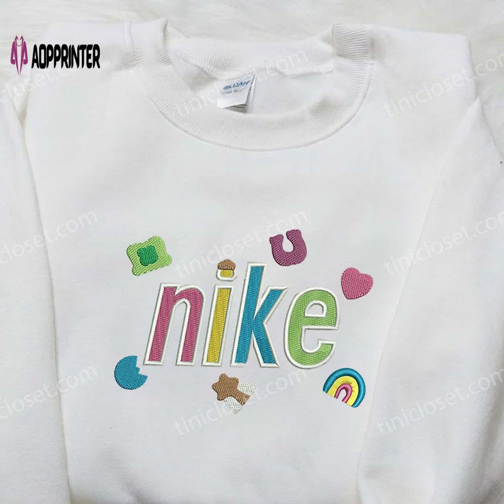 Custom nike embroidered shirt – colors rainbow x brand: stand out with this vibrant and stylish design! Embroidered Shirt
