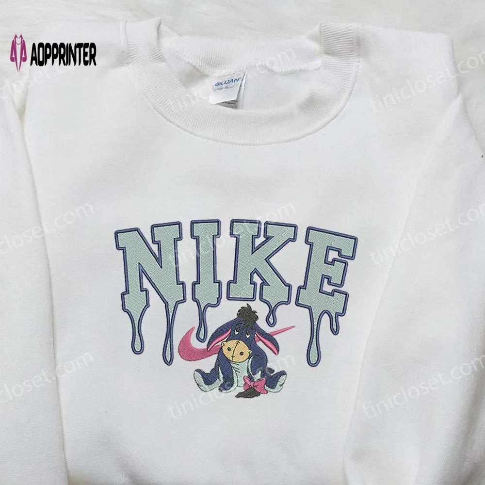 Custom nike x eeyore & winnie the pooh embroidered shirt – unique & stylish nike design Embroidered Shirt