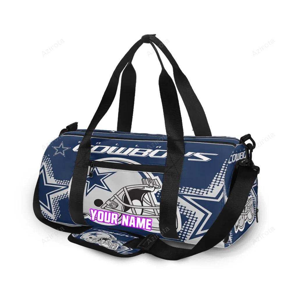 Dallas cowboys helmet star navy2 personalized name travel bag gym bag 436 Travel Bag