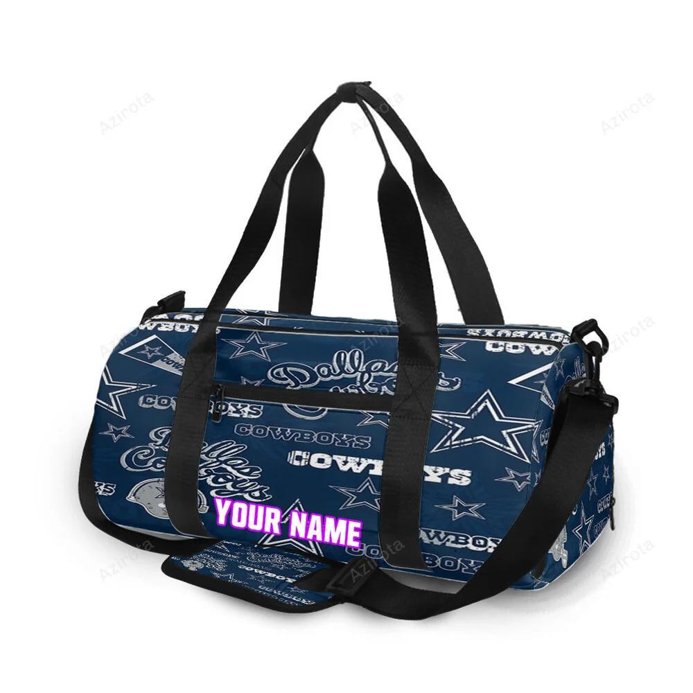 Dallas cowboys helmet star text personalized name travel bag gym bag 224 Travel Bag
