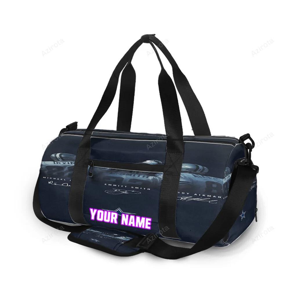 Dallas cowboys michael emmitt troy personalized name travel bag gym bag 783 Travel Bag