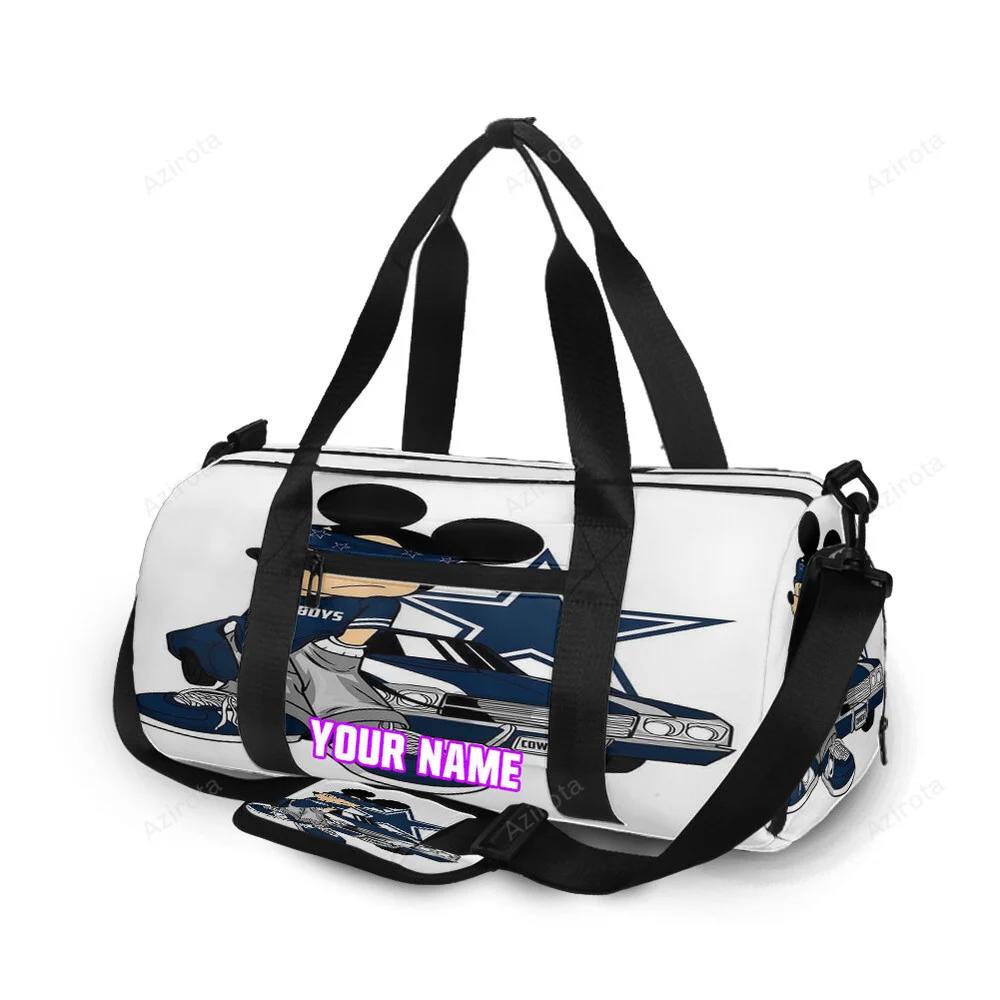 Dallas cowboys mickey car star personalized name travel bag gym bag 1750 Travel Bag