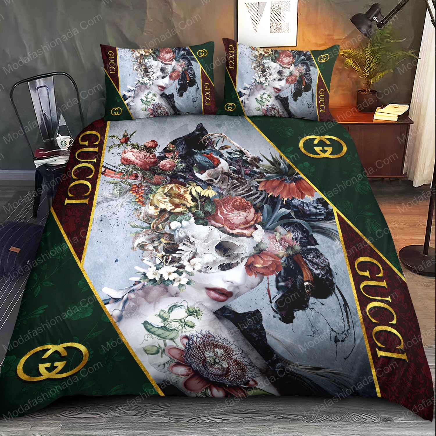 Dark queen gucci bedding sets model 28 home decoration Bedding Sets