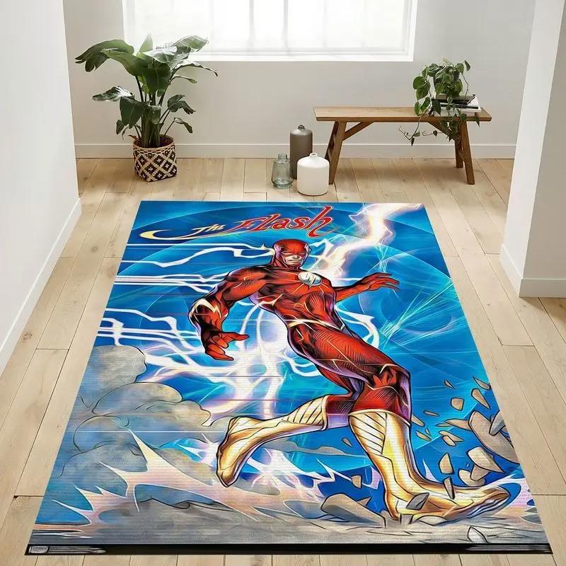 Dc comics the flash jim lee area rug living room and bed room rug Rectangle Rug