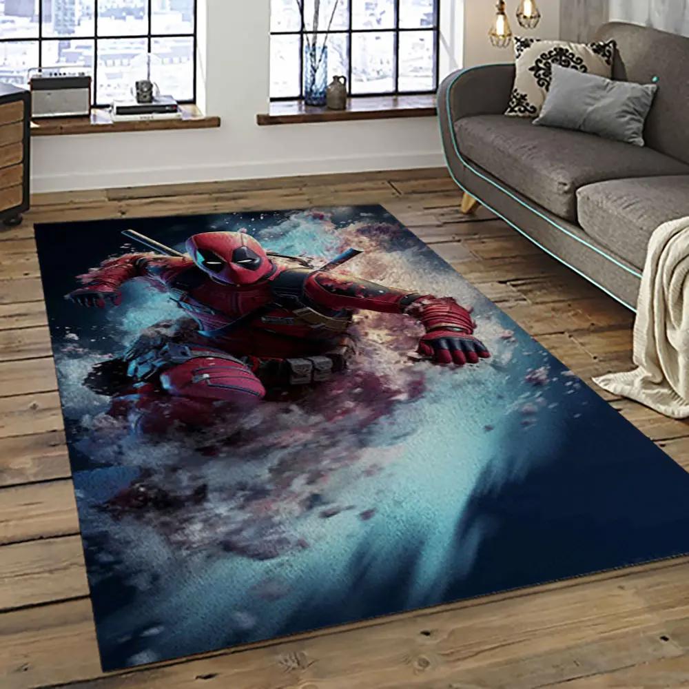 Deadpool marvel movie retangle carpet area rug home decor best gift for fan and friends dp46 Rectangle Rug