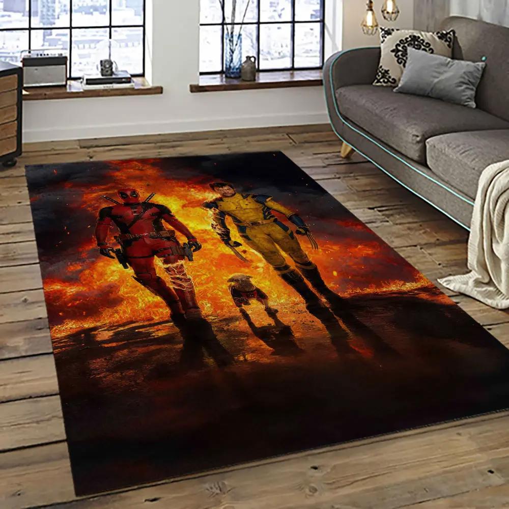 Deadpool marvel movie retangle carpet area rug home decor best gift for fan and friends dp5 Rectangle Rug