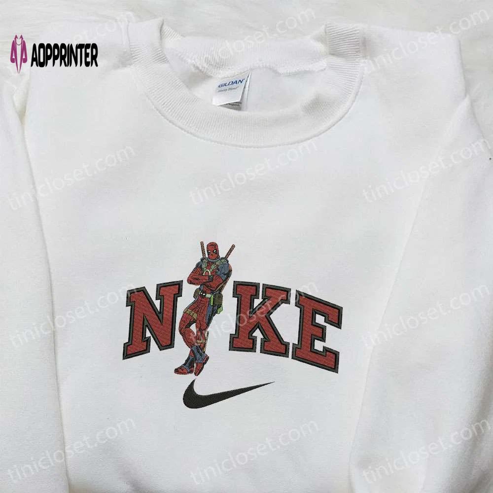 Deadpool x nike movie embroidered shirt: marvel comic custom tee Embroidered Shirt