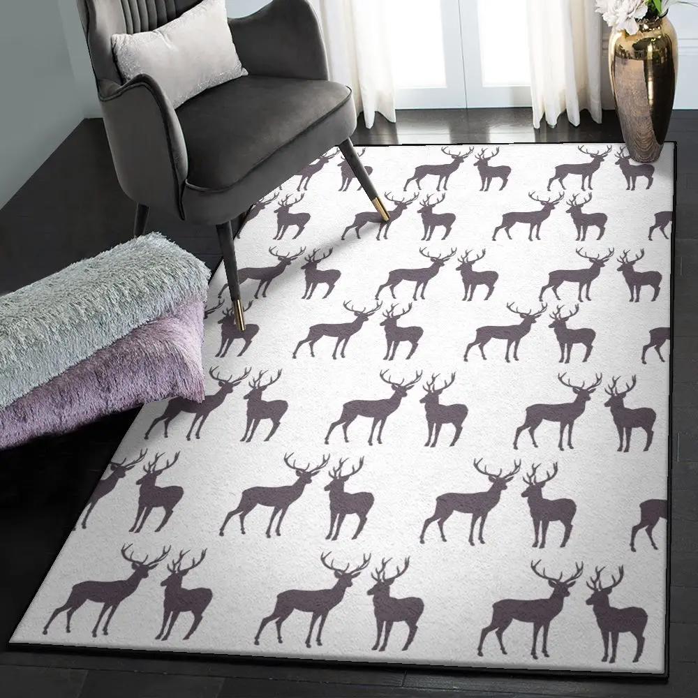 Deer hunting indoor outdoor rugs, deer rug Rectangle Rug