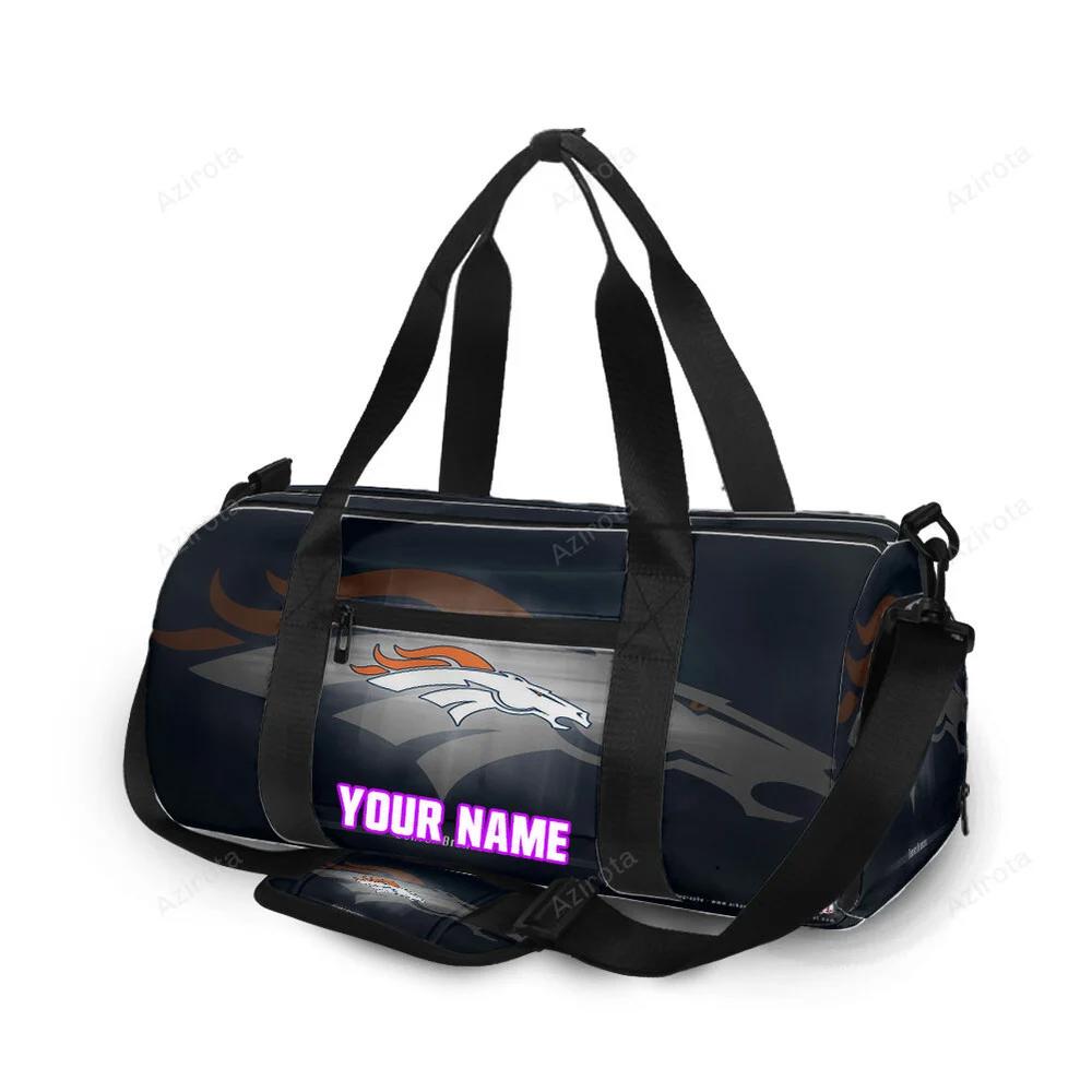 Denver broncos emblem v3 personalized name travel bag gym bag 428 Travel Bag
