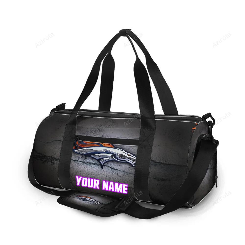 Denver broncos emblem v56 personalized name travel bag gym bag 605 Travel Bag