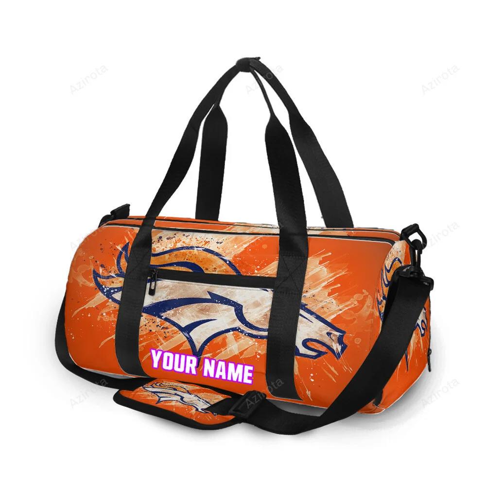 Denver broncos emblem v7 personalized name travel bag gym bag 1075 Travel Bag
