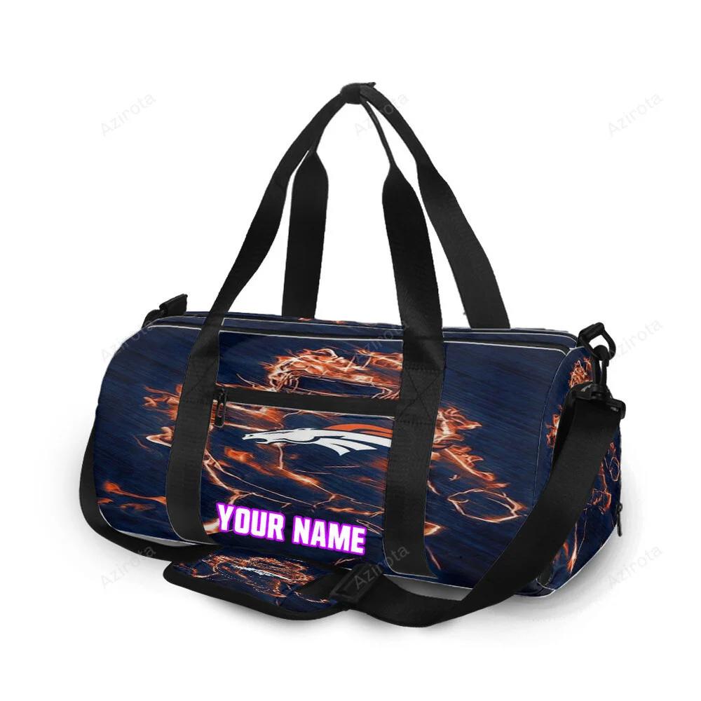 Denver broncos fire emblem v5 personalized name travel bag gym bag 1568 Travel Bag