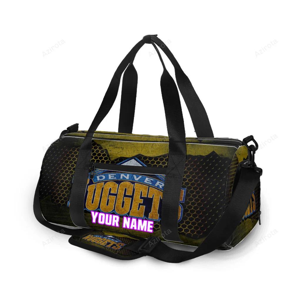Denver nuggets yellow hive metal personalized name travel bag gym bag 910 Travel Bag