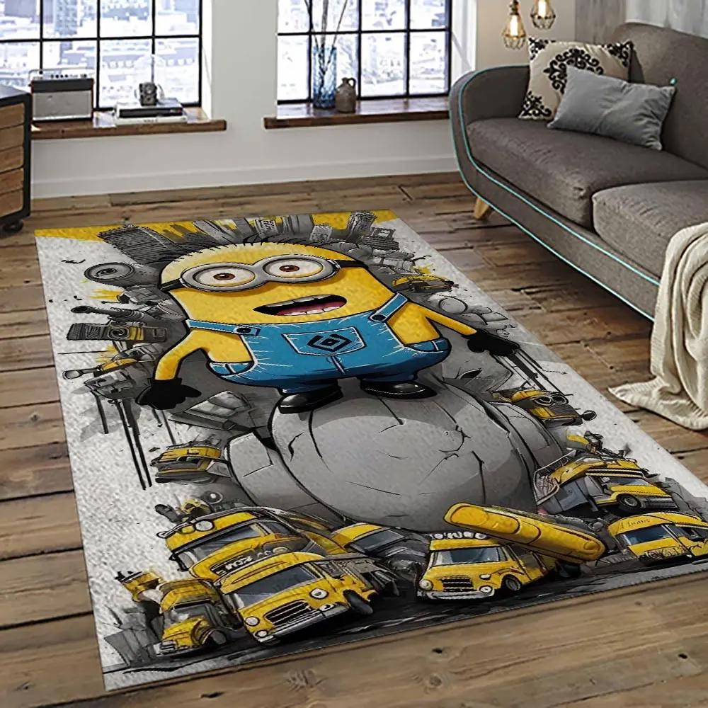 Despicable me film movie minion characters area rug home decor halloween gift best present for friends dmm15 Rectangle Rug
