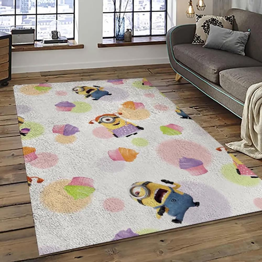 Despicable me film movie minion characters area rug home decor halloween gift best present for friends dmm24 Rectangle Rug