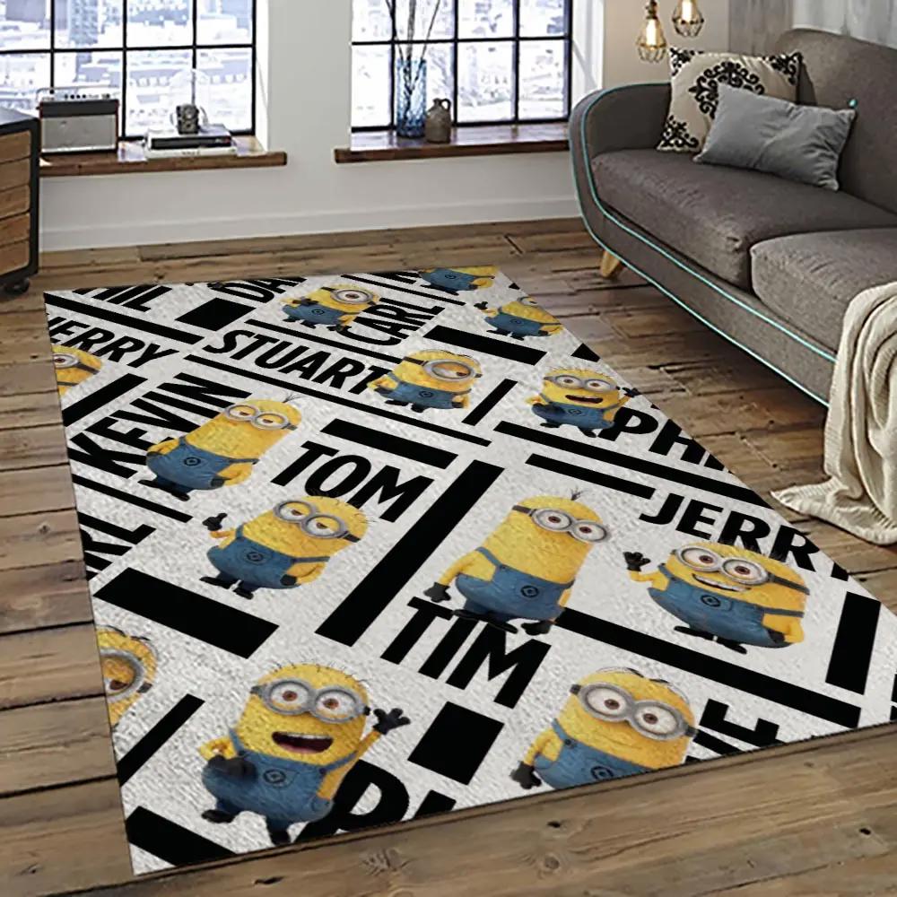 Despicable me film movie minion characters area rug home decor halloween gift best present for friends dmm31 Rectangle Rug
