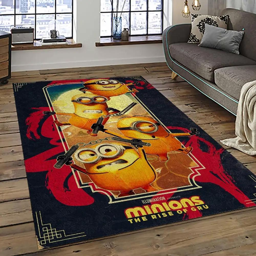Despicable me film movie minion characters area rug home decor halloween gift best present for friends dmm40 Rectangle Rug