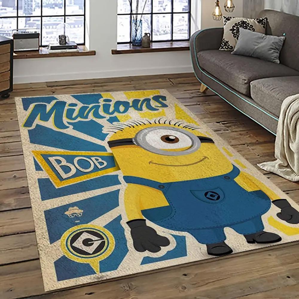 Despicable me film movie minion characters area rug home decor halloween gift best present for friends dmm67 Rectangle Rug