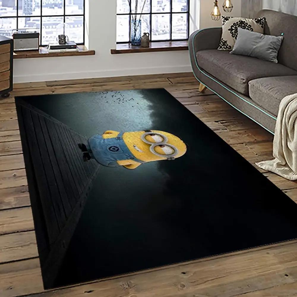 Despicable me film movie minion characters area rug home decor halloween gift best present for friends dmm80 Rectangle Rug