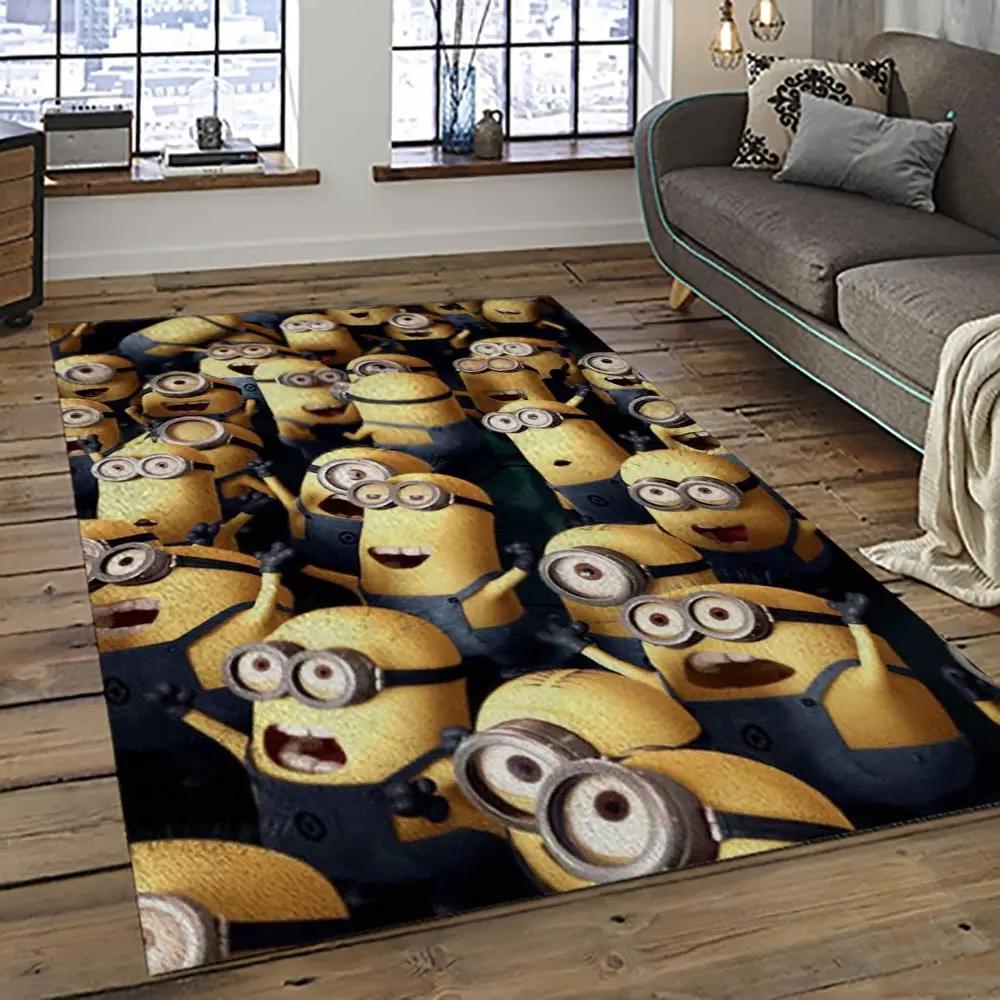 Despicable me film movie minion characters area rug home decor halloween gift best present for friends dmm82 Rectangle Rug