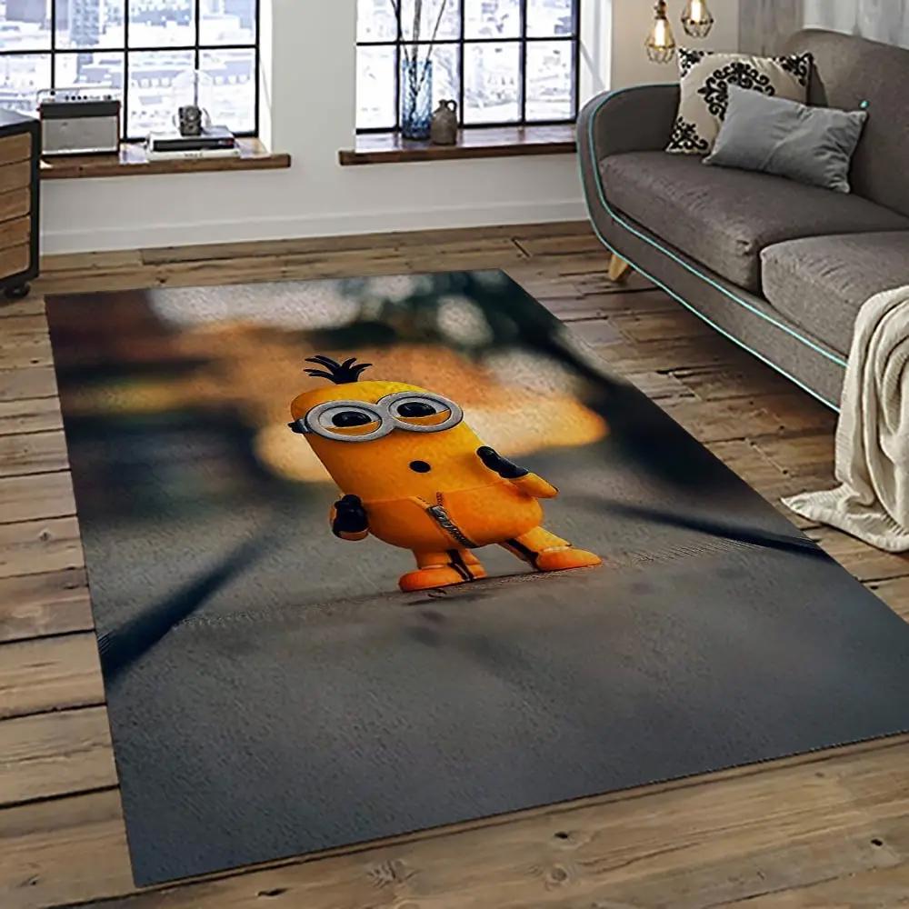 Despicable me film movie minion characters area rug home decor halloween gift best present for friends dmm93 Rectangle Rug