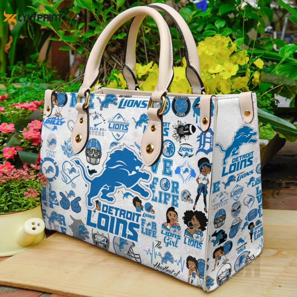 Detroit lions lover leather bag for women gift 2228 Women Leather Hand Bag