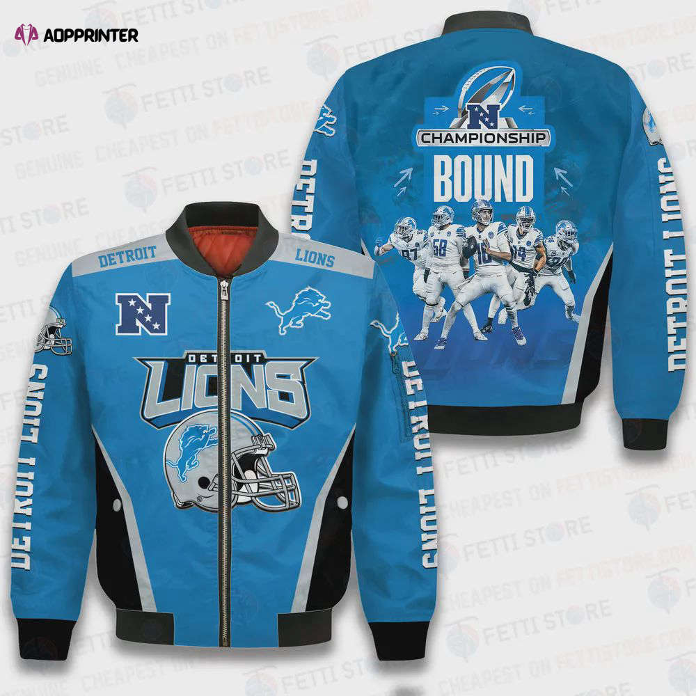 Detroit lions national football league bomber jacket stm v3 Bomber Jacket