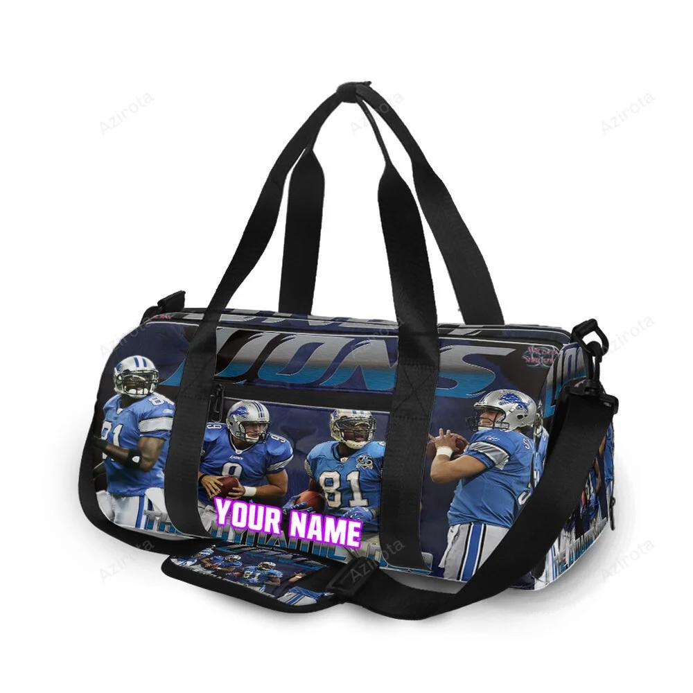Detroit lions team v2 personalized name travel bag gym bag 2110 Travel Bag