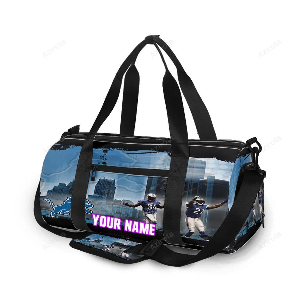 Detroit lions team v6 personalized name travel bag gym bag 418 Travel Bag