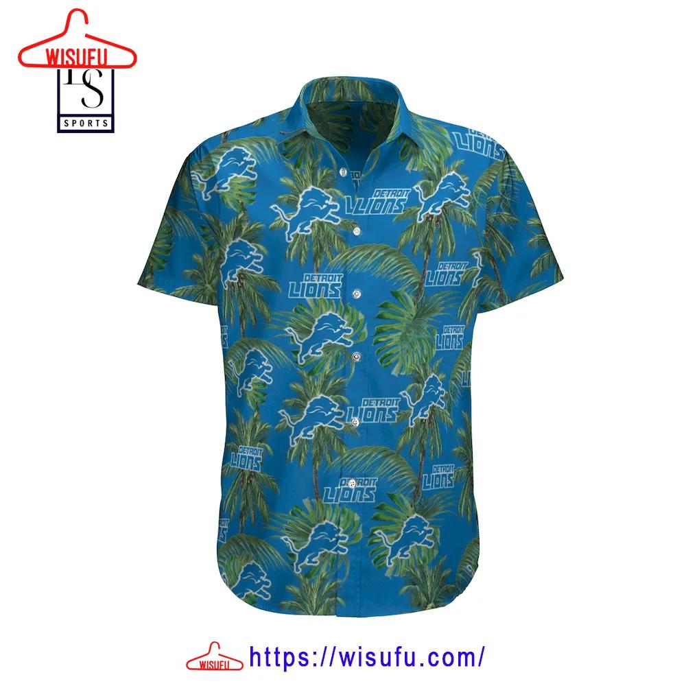 Detroit lions tropical palm tree hawaiian shirt Hawaii Shirt Shorts & Flip Flops