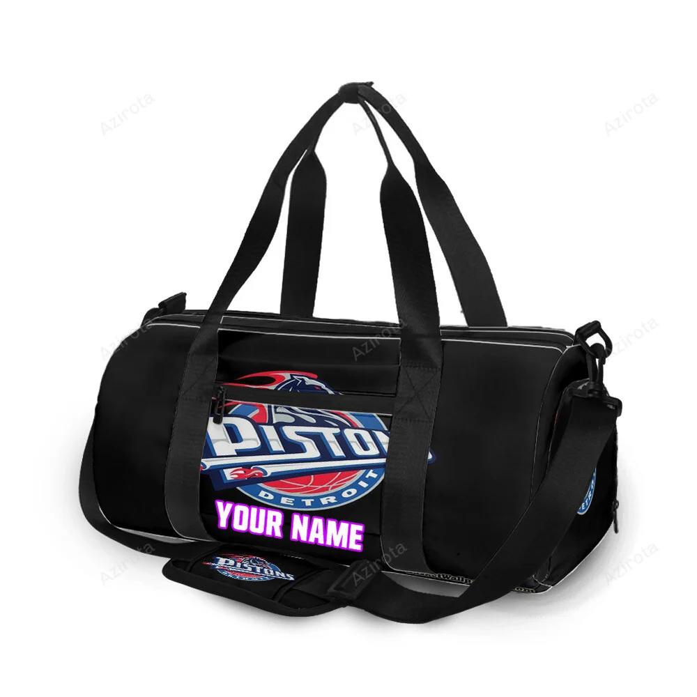 Detroit pistons horse black personalized name travel bag gym bag 340 Travel Bag