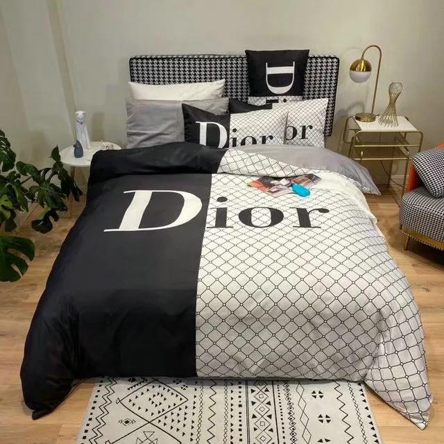 Dior new bedding sets quilt sets duvet cover luxury brand bedding decor Bedding Sets