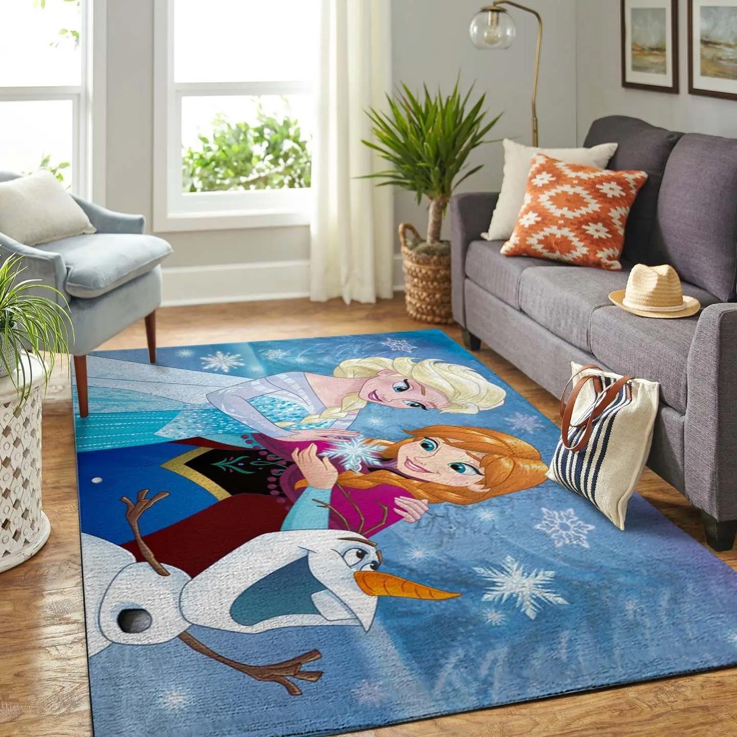 Disney frozen rug living room rug home decor room carpet floor home decor Rectangle Rug
