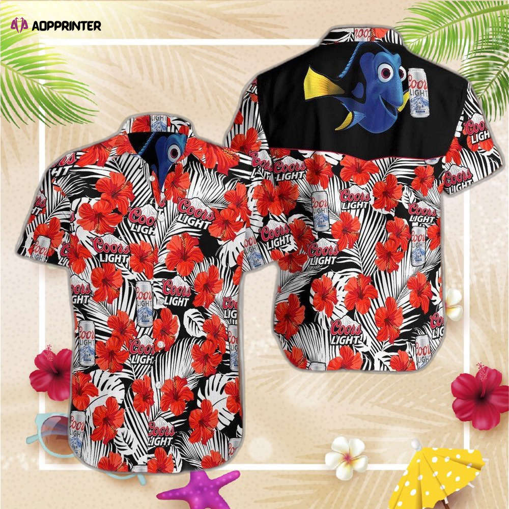 Dory coors light hawaiian aloha shirt for men women Hawaii Shirt