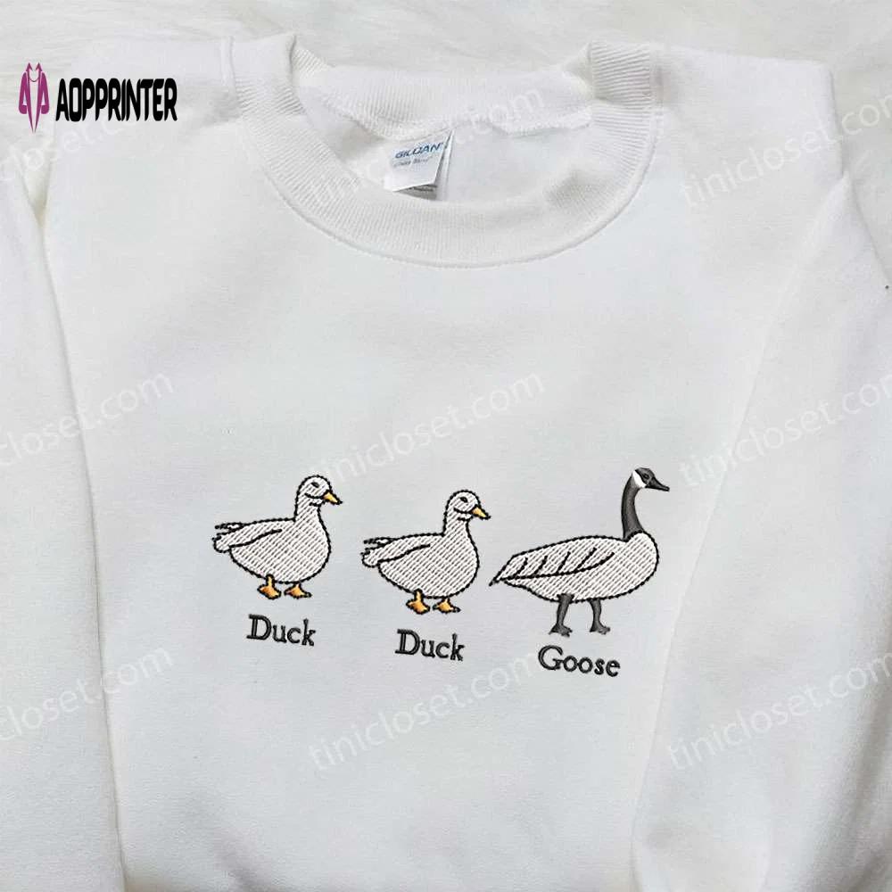 Duck duck silly goose embroidered shirt – animal & funny design Embroidered Shirt