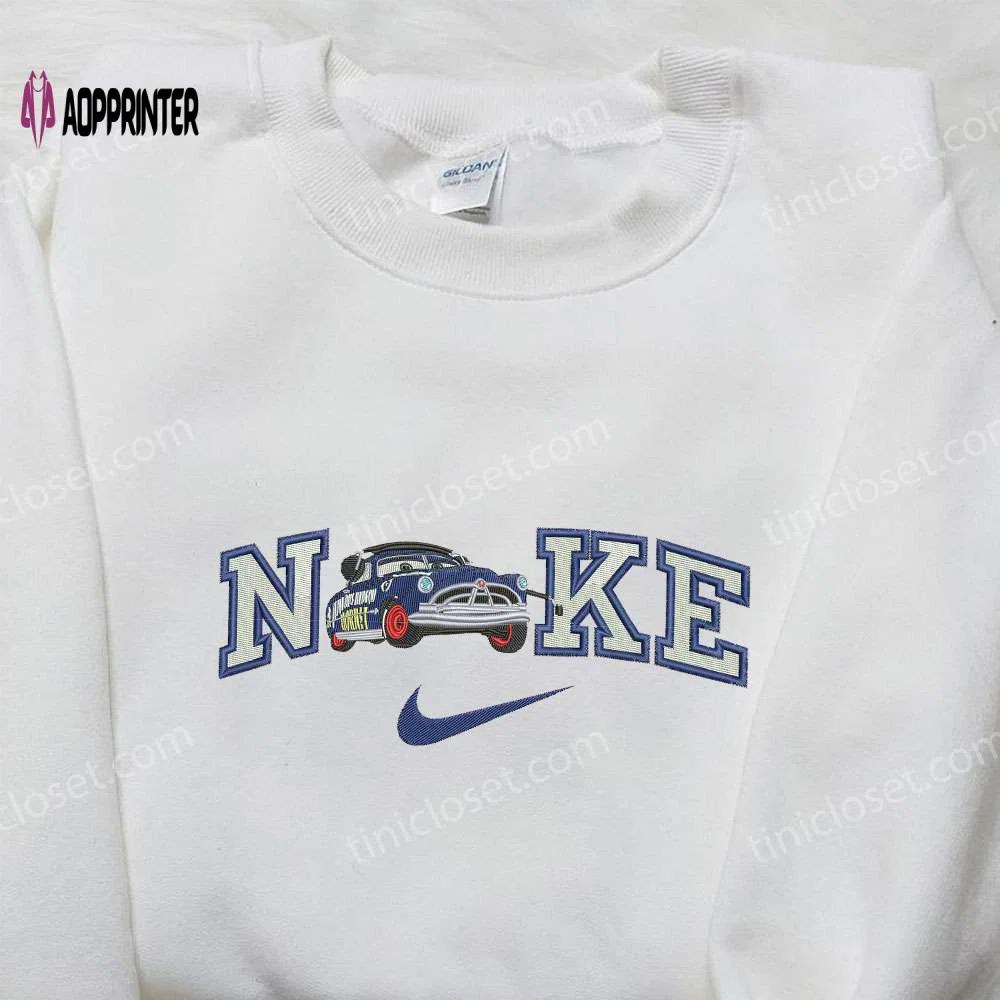 Fabulous hudson hornet x nike embroidered shirt – custom transportation tee Embroidered Shirt