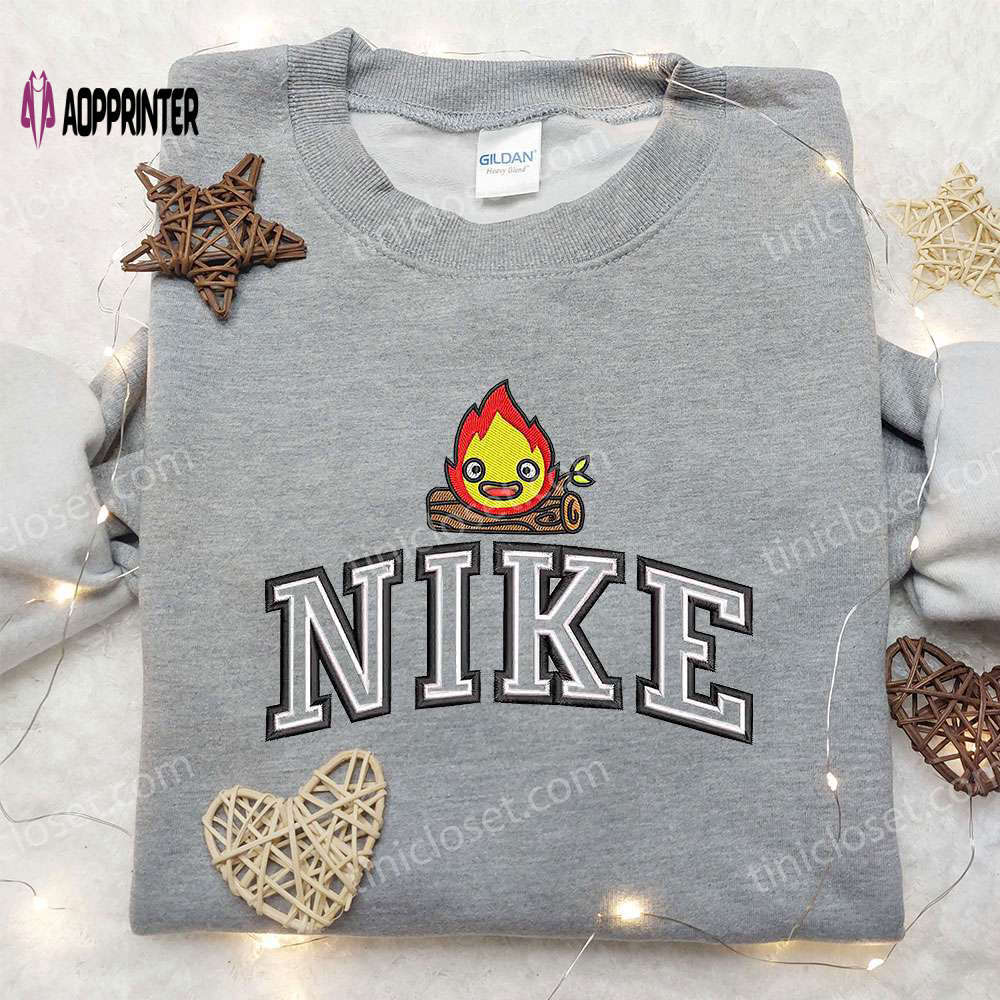 Fire x nike embroidered shirt: perfect gift for husband custom design Embroidered Shirt