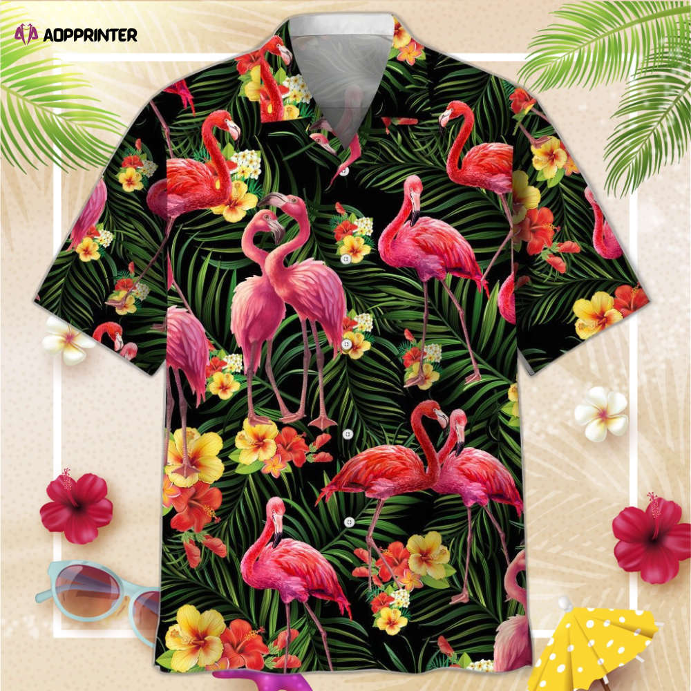 Flamingo nature tropical hawaiian shirt, gift for men women Hawaii Shirt
