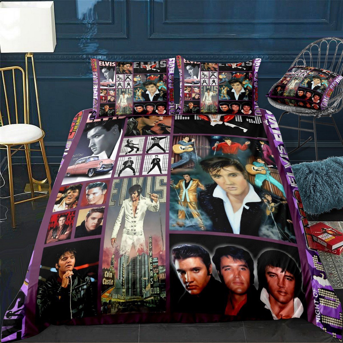 For lovers elvis presley full    Bedding Sets bedclothes sheets duvet bedroom idea bedspread blankets home decor bed linen covers