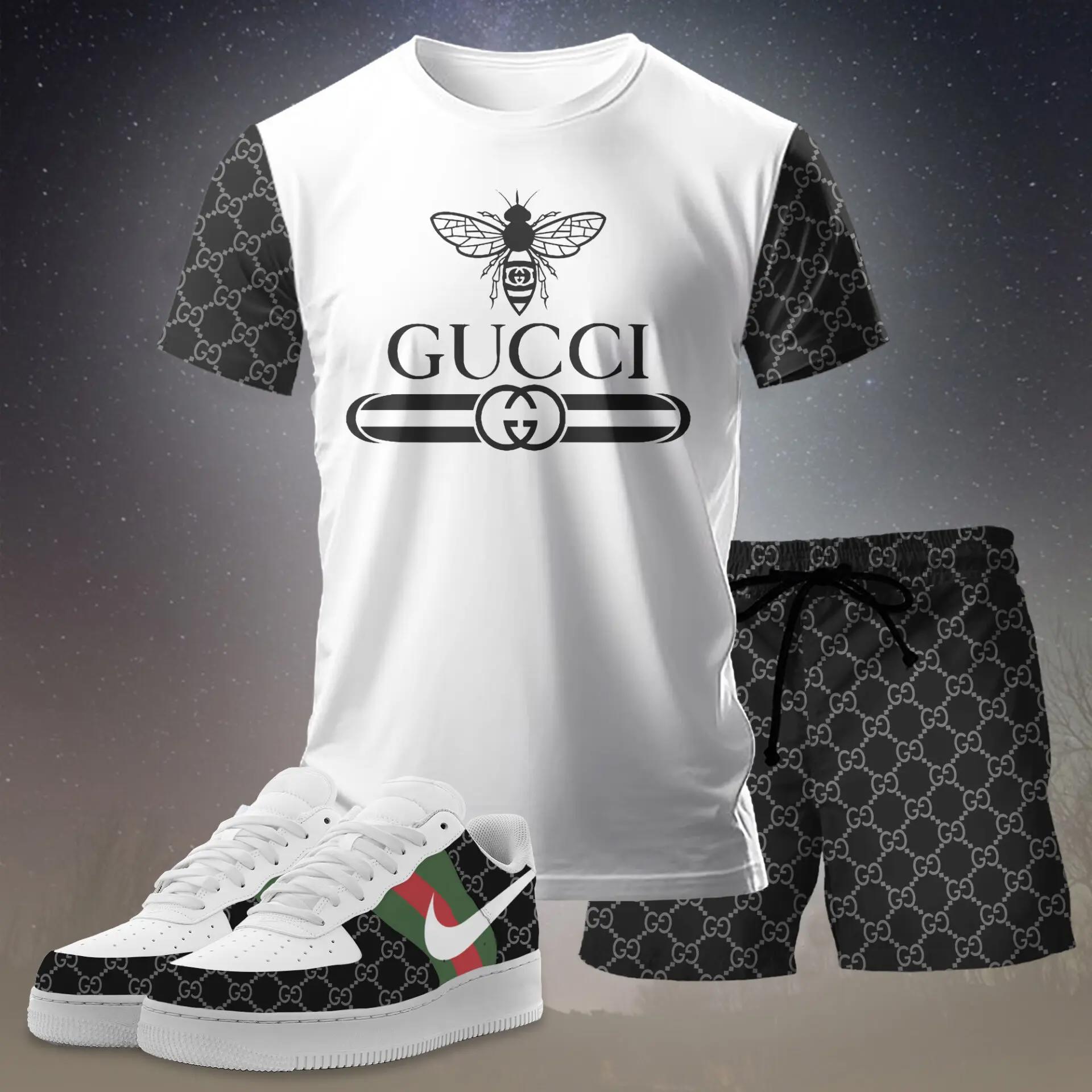 For the girls who love clean contrast looks, minimal graphic bee tee outfit t-shirt – white with black logo print | casual everyday outfit aesthetic ideas T-Shirt Short Sneakers Set